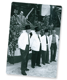 Richtfest Hohenzolierndamm/Rudolstädter Straße am 23. Juli 1954